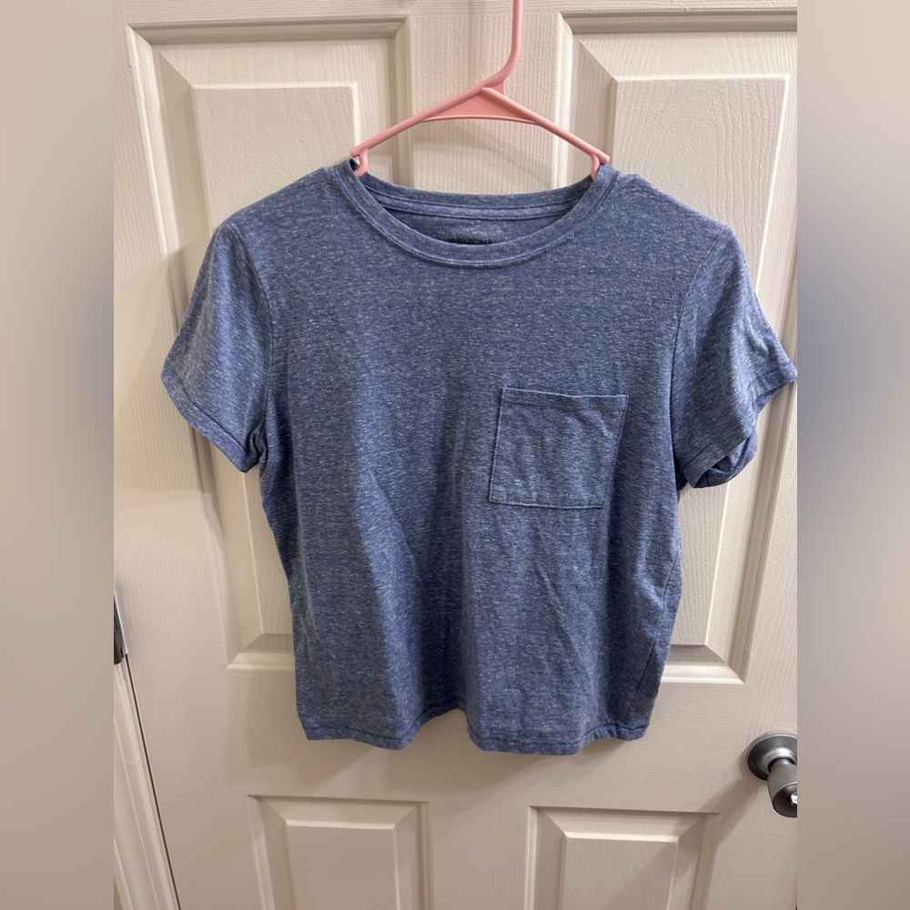 Blue Soft Crop Tee